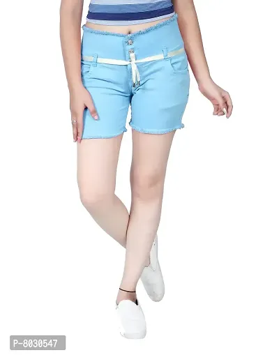 Buy online Washed Denim Short Hot Pants from Skirts & Shorts for Women by  Smart Denim for ₹979 at 2% off | 2024 Limeroad.com